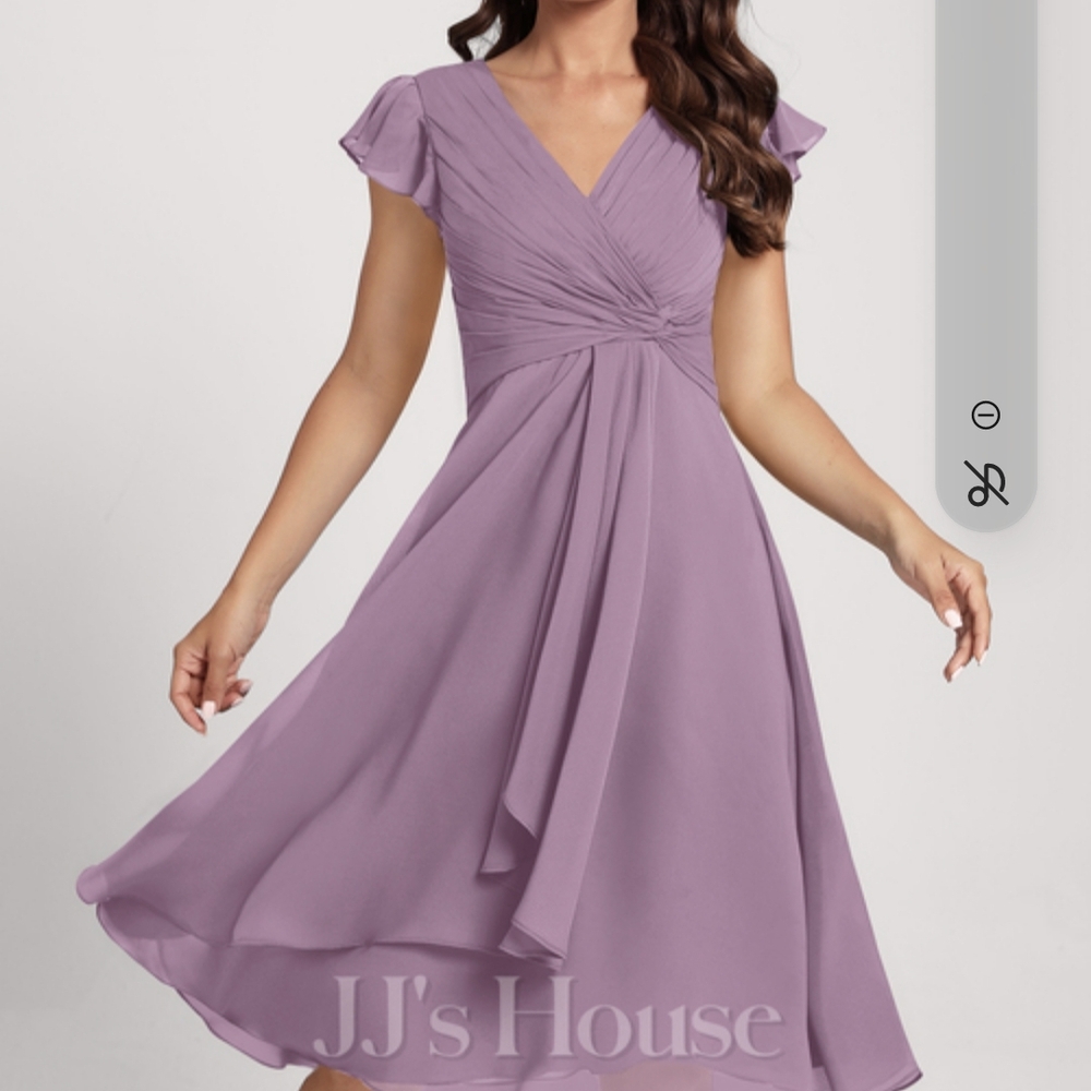 JJs House Purple Tiered Wrap Midi Dress
